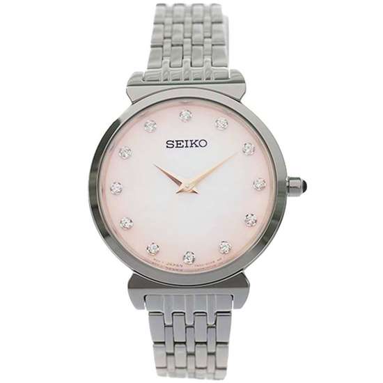 Seiko Quartz SFQ803P SFQ803 Diamond Accents Womens Watch