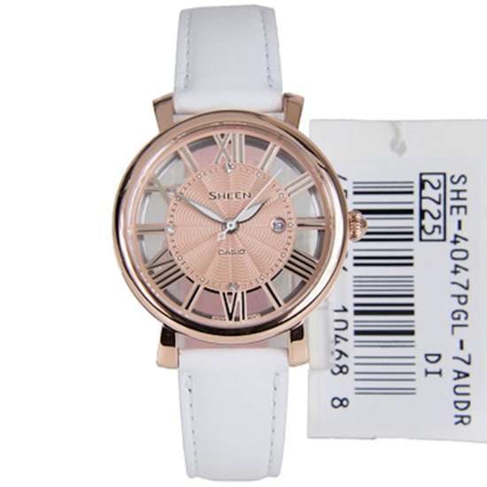 Casio Sheen Womens White Watch SHE-4047PGL-7 SHE-4047PGL-7A