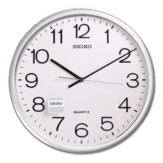 Seiko Silver Round Wall Clock QXA041S QXA041SN (Singapore Only)