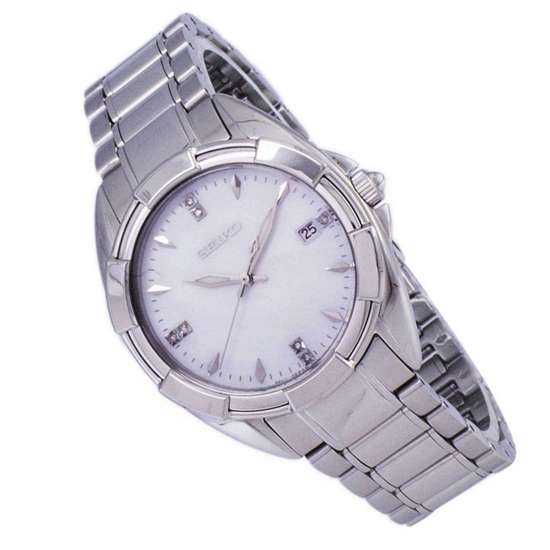 Seiko Quartz Diamond Accents SKK885 SKK885P Ladies Watch