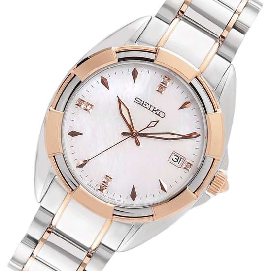 Seiko Quartz Diamond Accents SKK888 SKK888P Ladies Watch