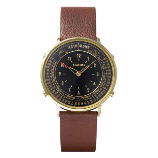 Seiko Quartz Unisex SMW001A Metronome Leather Analog Casual Watch