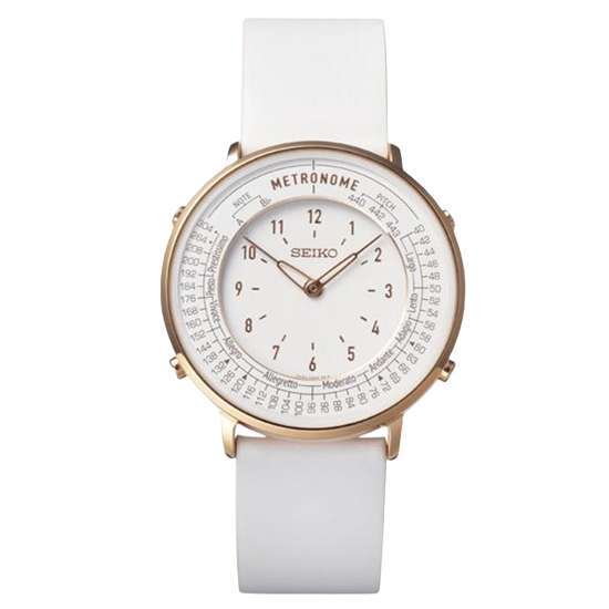 Seiko Quartz Unisex SMW002A Metronome Analog Leather Casual Watch