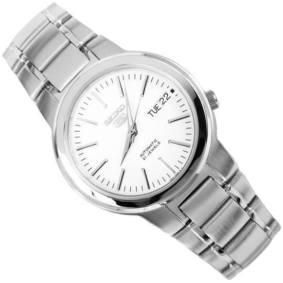 Seiko 5 Stainless White Dial Watch SNKA01K1 SNKA01K SNKA01