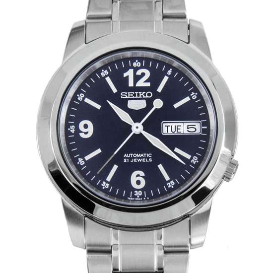 Seiko 5 Dark Blue Dial Mens Automatic Watch