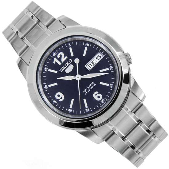 Seiko 5 Dark Blue Dial Mens Automatic Watch