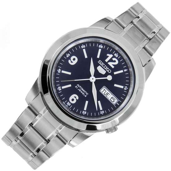 Seiko 5 Dark Blue Dial Mens Automatic Watch