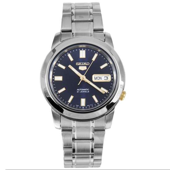 Seiko 5 Blue Gold Analog Mens Casual Watch SNKK11K1 SNKK11K SNKK11