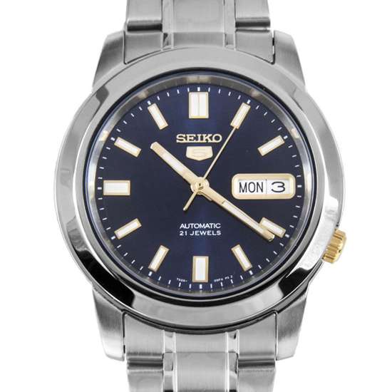Seiko 5 Blue Gold Analog Mens Casual Watch SNKK11K1 SNKK11K SNKK11