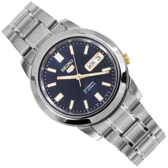 Seiko 5 Blue Gold Analog Mens Casual Watch SNKK11K1 SNKK11K SNKK11
