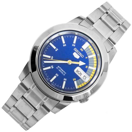 Seiko 5 Blue Speed Dial Mens Stainless Watch SNKK27K1 SNKK27K SNKK27