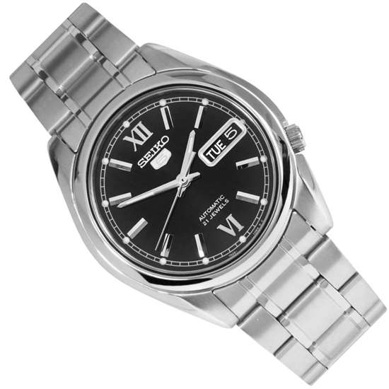 Seiko 5 Analog Black Dial Mens Watch SNKL55K1 SNKL55K SNKL55