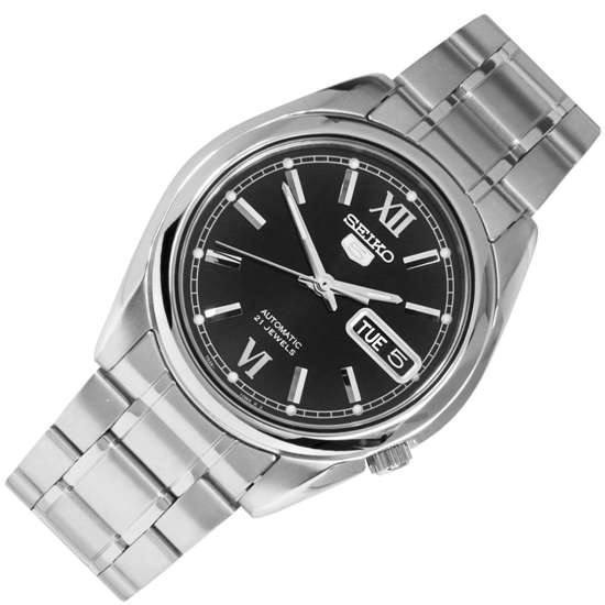 Seiko 5 Analog Black Dial Mens Watch SNKL55K1 SNKL55K SNKL55