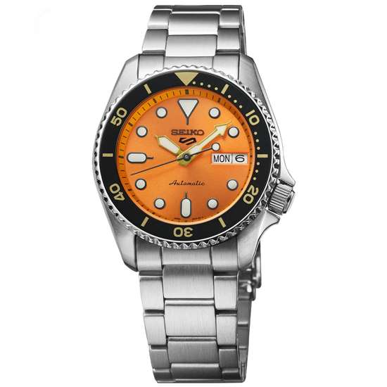 Seiko 5 Sports SRPK35 SKX Style Orange Dial Mechanical Watch