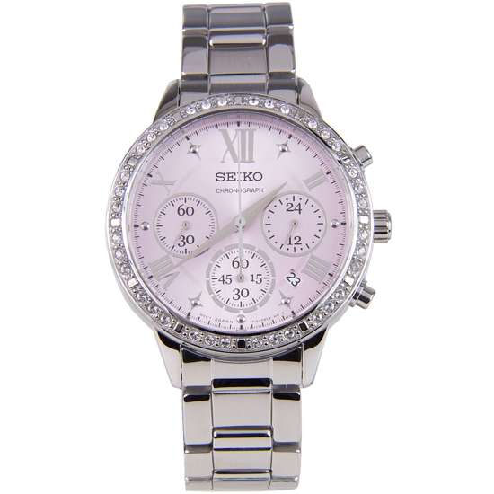 Seiko SRW853P1 Chronograph Analog Ladies Watch