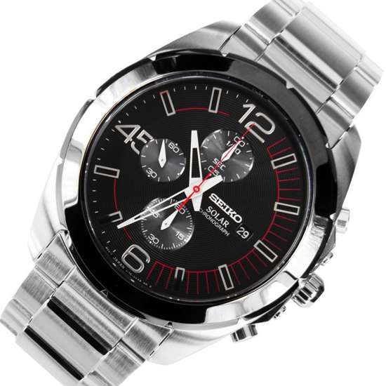 Seiko SSC215P1 SSC215P Solar Chronograph Stainless Steel Watch