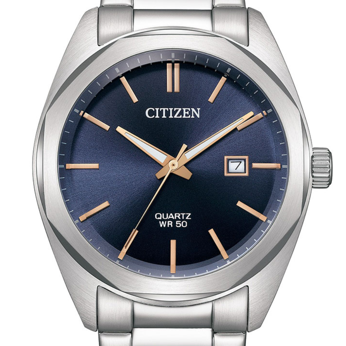 Citizen BI5110-54H BI5110 Quartz Blue-Gray Dial Stainless Steel Mens Watch