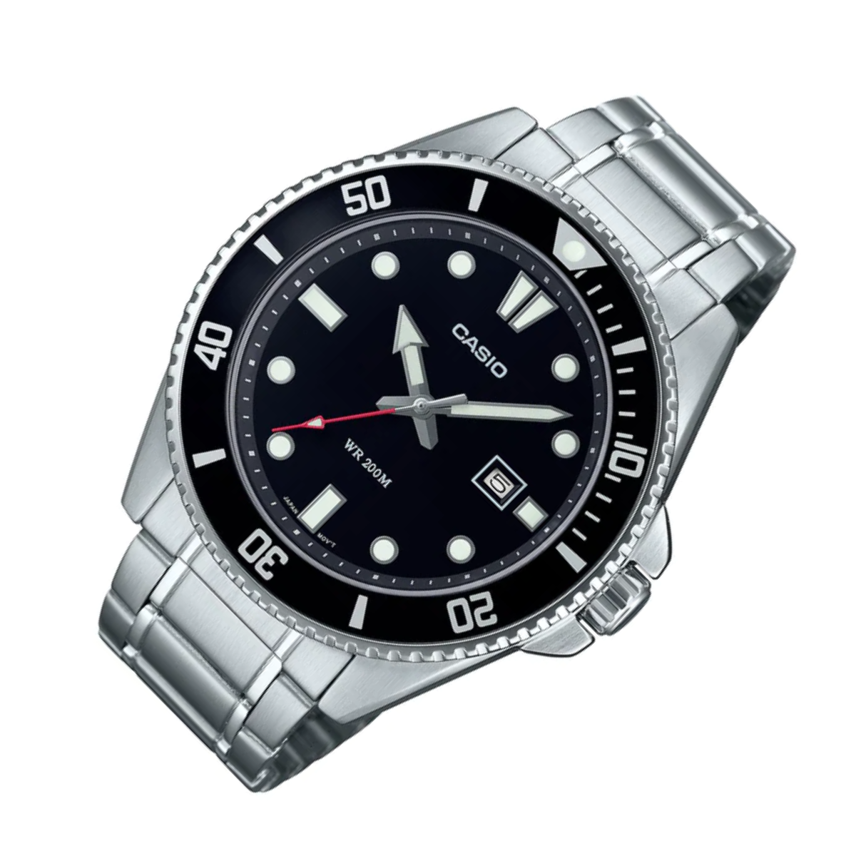 Casio Quartz MDV-107D-1A1 MDV-107D-1A1V Standard Black Dial Sporty Watch - Skywatches