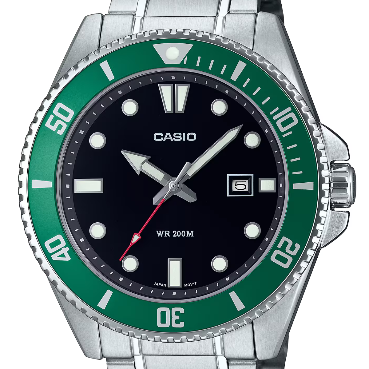Casio Quartz MDV-107D-3A MDV-107D-3AV Standard Green Dial Sporty Watch