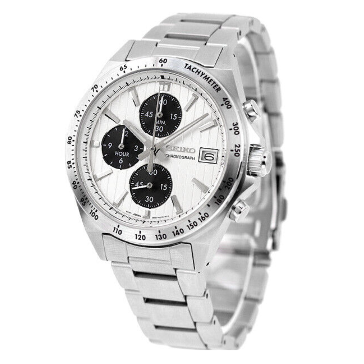 Seiko Selection S-Series SBTR039J SBTR039 Quartz Chronograph White Dial Watch - Skywatches