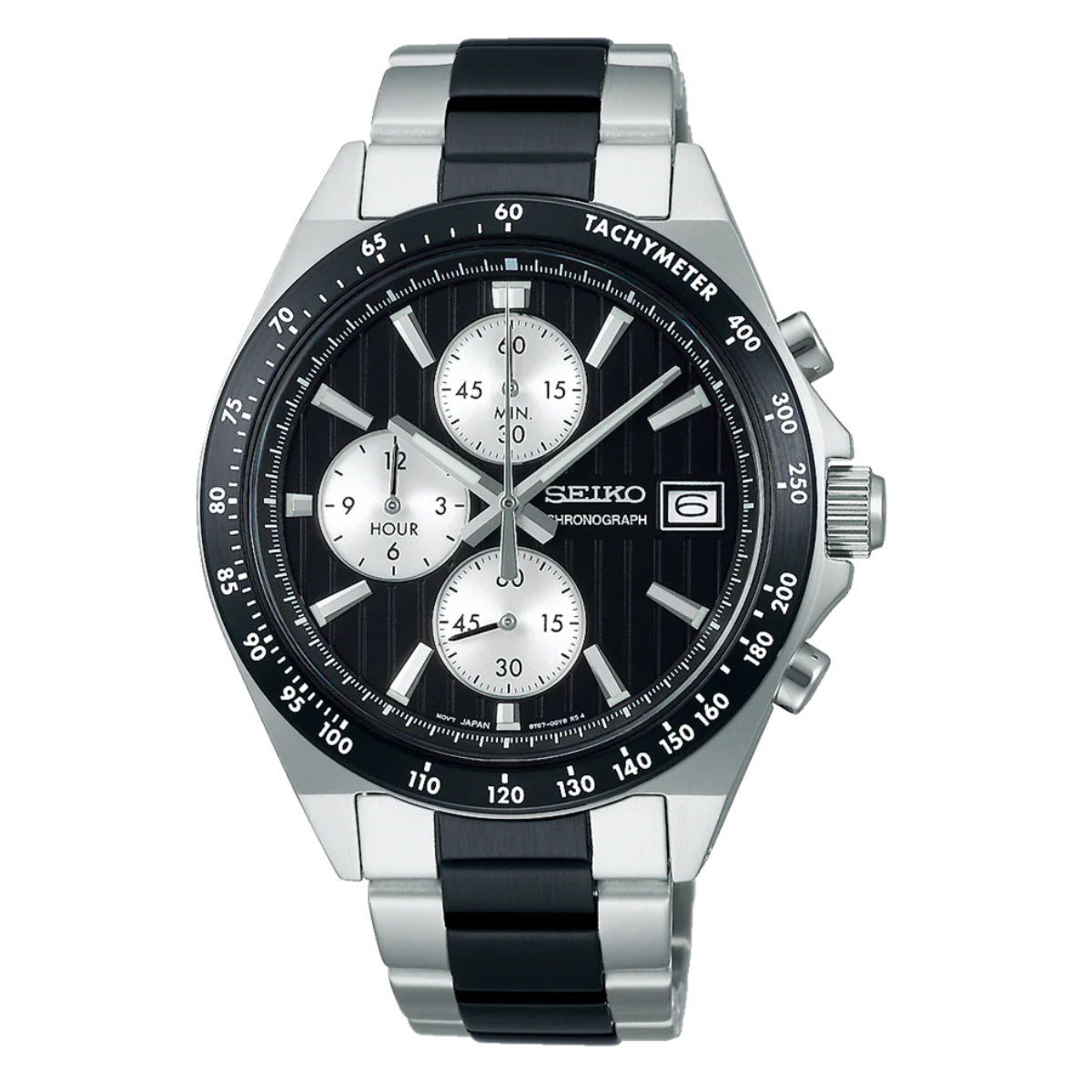 Seiko Selection S-Series SBTR043 SBTR043J Quartz Chronograph Black Dial Watch - Skywatches