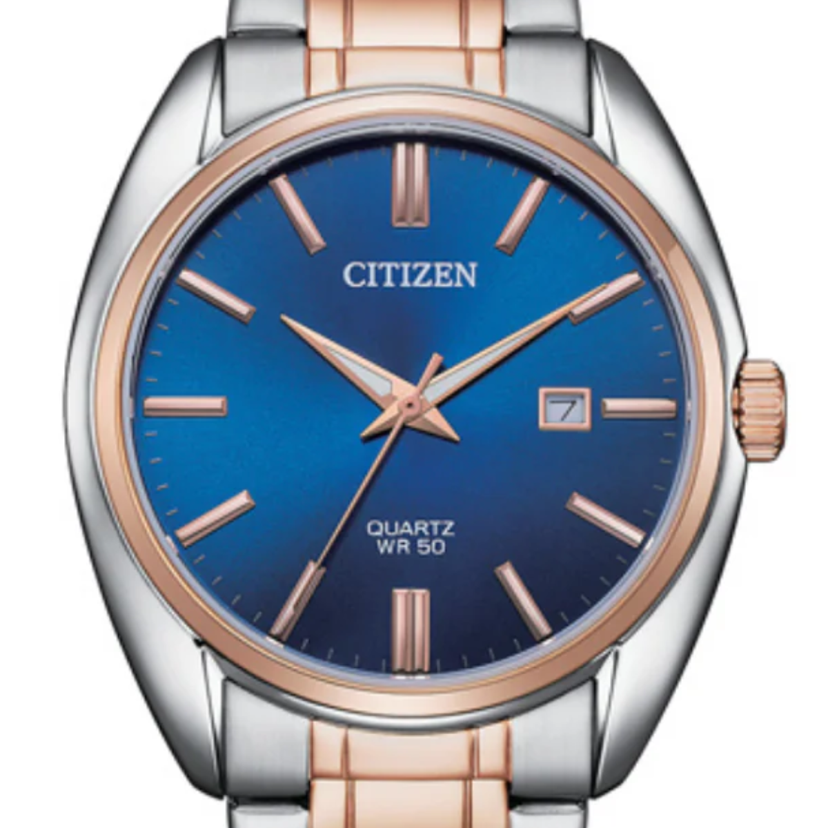 Citizen BI5104-57L BI5104 Blue Dial Rose Gold Stainless Steel Mens Watch