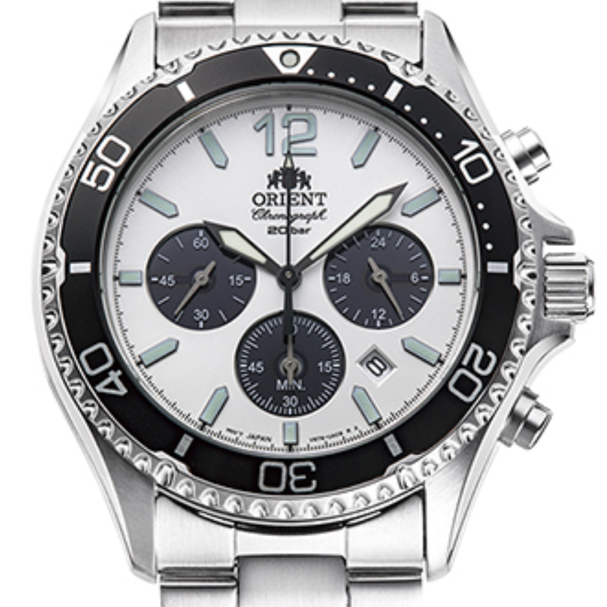 Orient Kamasu Mako RA-TX0203S RA-TX0203S10B Solar Chronograph Watch - Skywatches