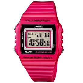 W-215H-4AVDF Casio Standard Pink Alarm Chronograph Digital Watch