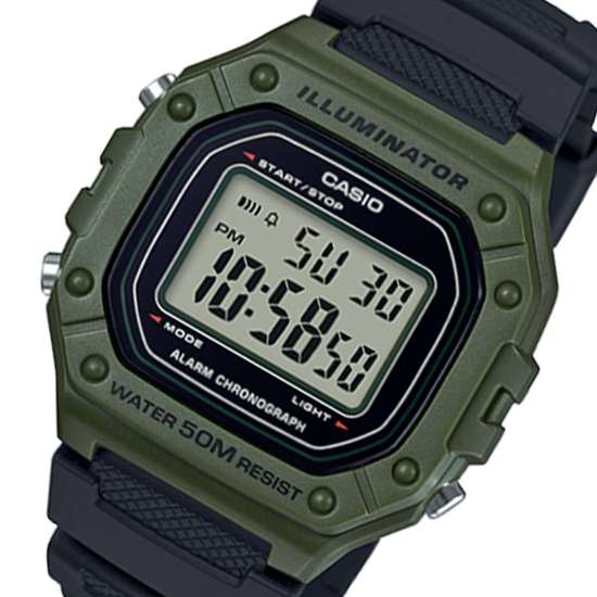 Casio Alarm Chronograph Digital Watch W-218H-3A W218H-3A