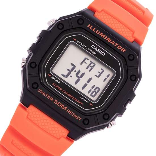 Casio Digital Alarm Watch W-218H-4B2V W218H-4B2