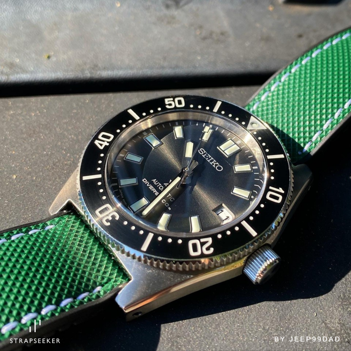 #color_Green Nylon White Stitch / Black FKM Rubber