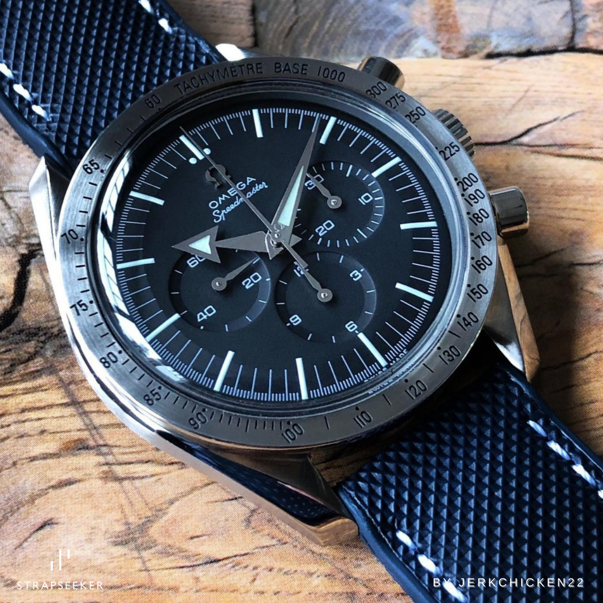 #color_Blue Nylon White Stitch / Blue FKM Rubber