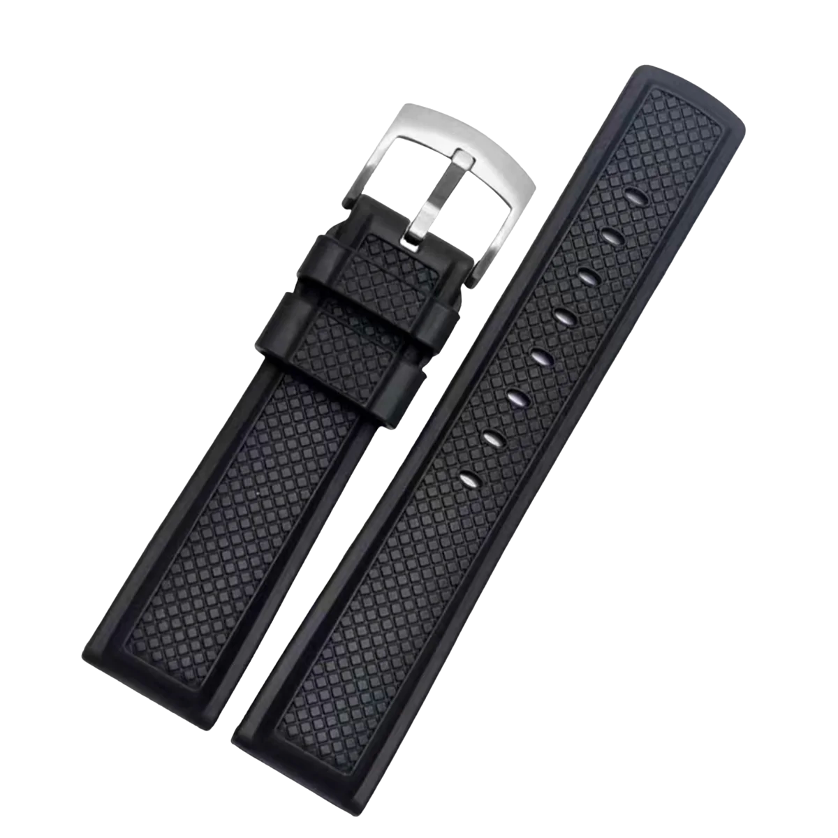 Eddison FKM Fluoro Rubber Strap Black