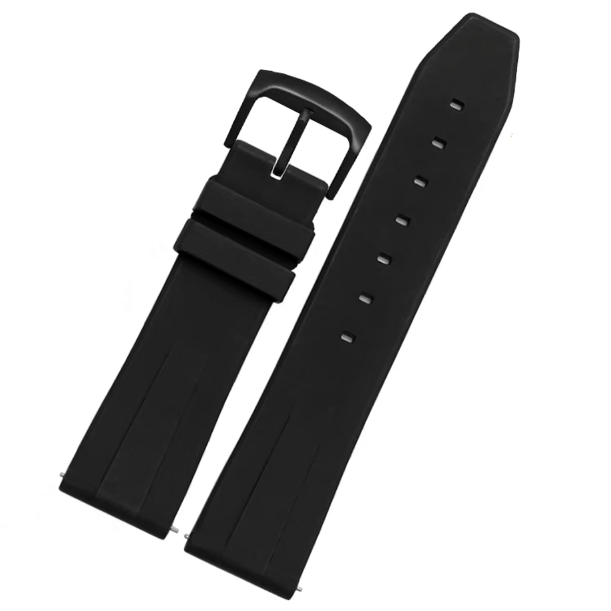 Zac FKM Quick-Release Rubber Strap Black (Black Pin Buckle) 