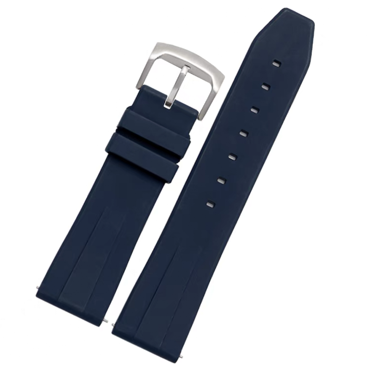 Zac FKM Rubber Quick-Release Strap Blue (SIlver Pin Buckle)