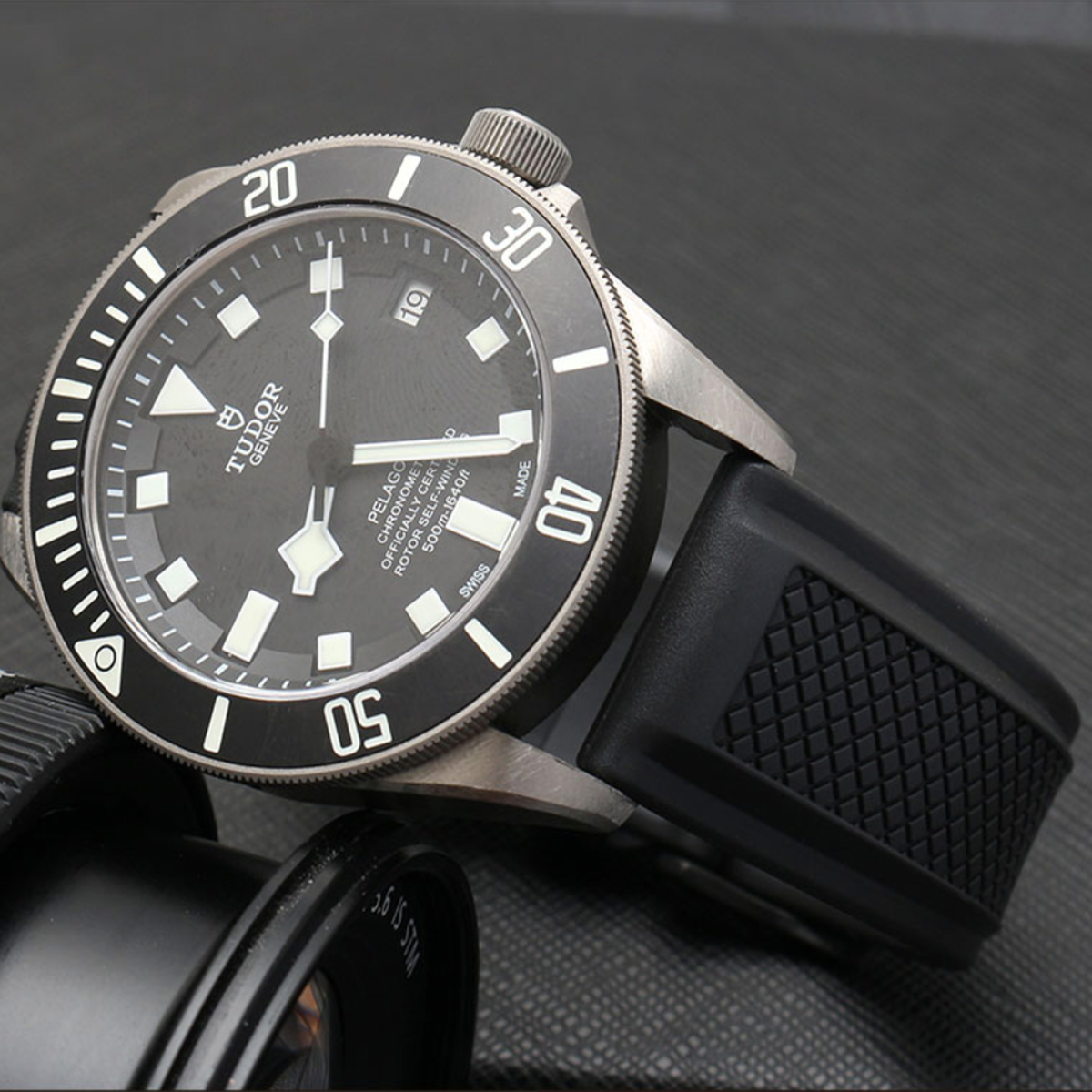 Eddison FKM Rubber Watch Strap Blue