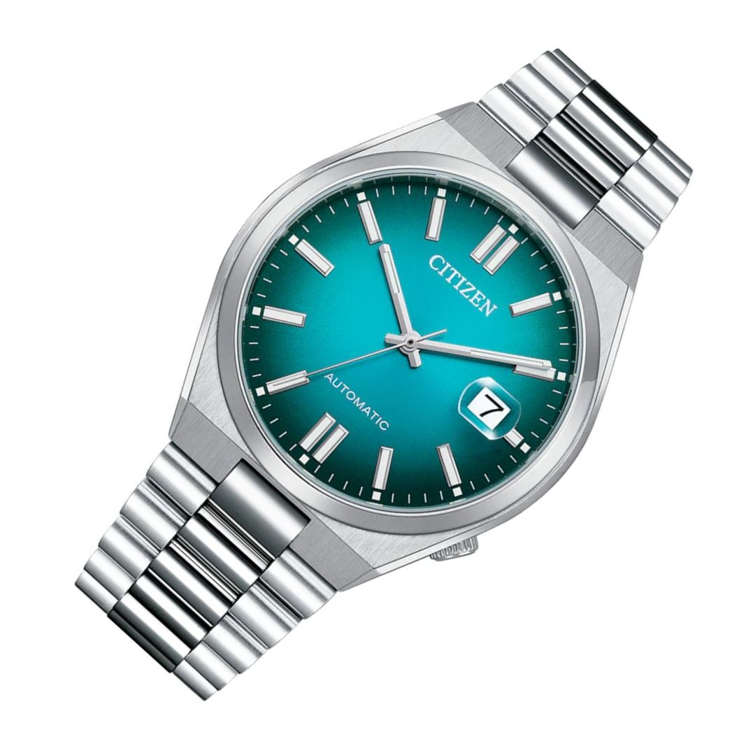 Citizen Automatic Tsuyosa NJ0151-88X Teal Dial Casual Mens Watch - Skywatches