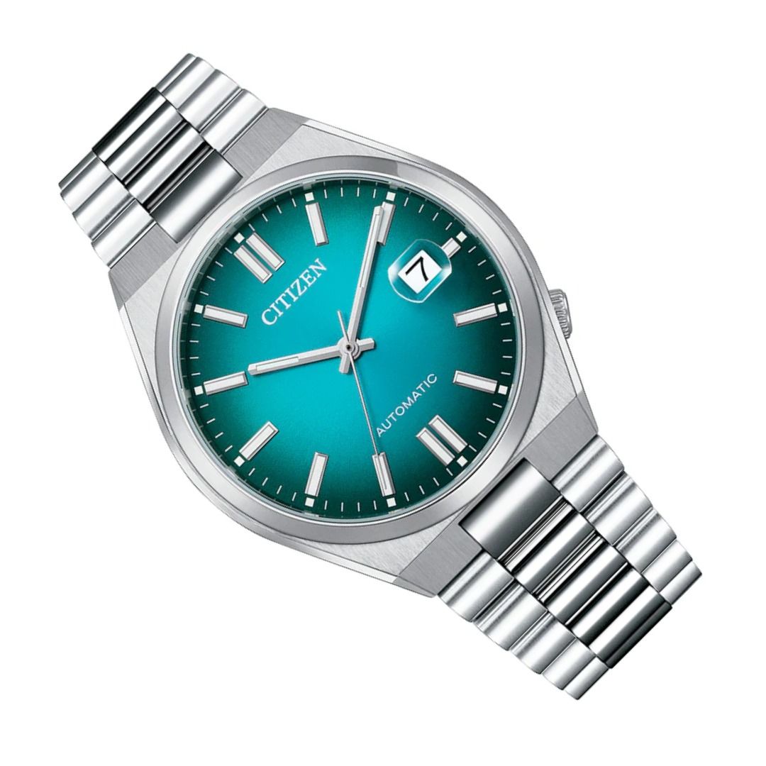 Citizen Automatic Tsuyosa NJ0151-88X Teal Dial Casual Mens Watch - Skywatches