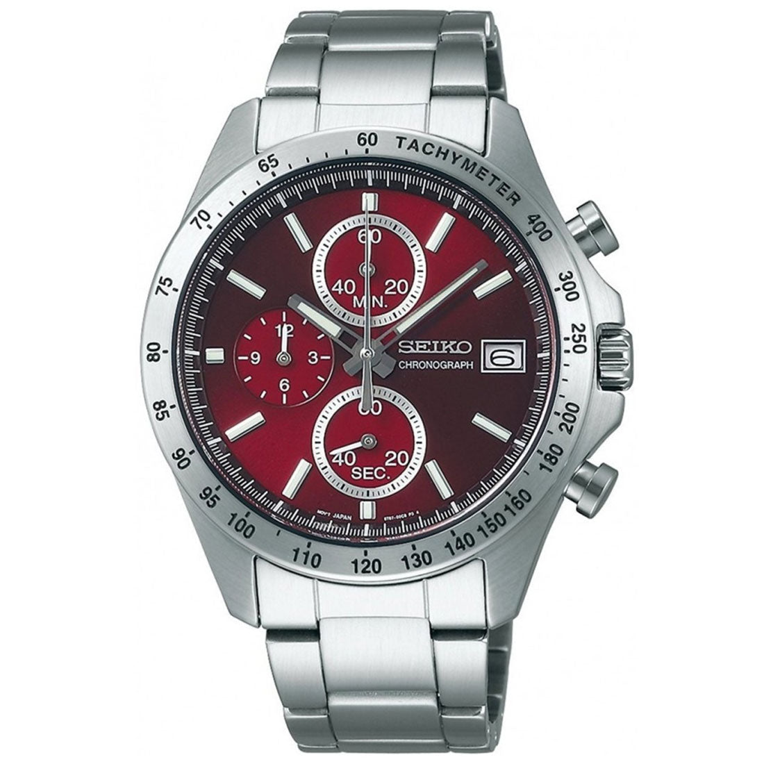Seiko SBTR001 JDM Spirit Selection Red Dial Chronograph Quartz Stainless Steel Watch - Skywatches