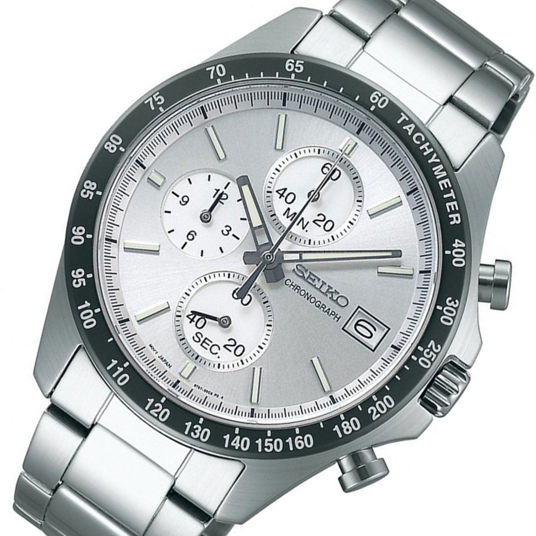 Seiko SBTR007 Spirit JDM Selection Silver Dial Chronograph Quartz Mens Watch - Skywatches