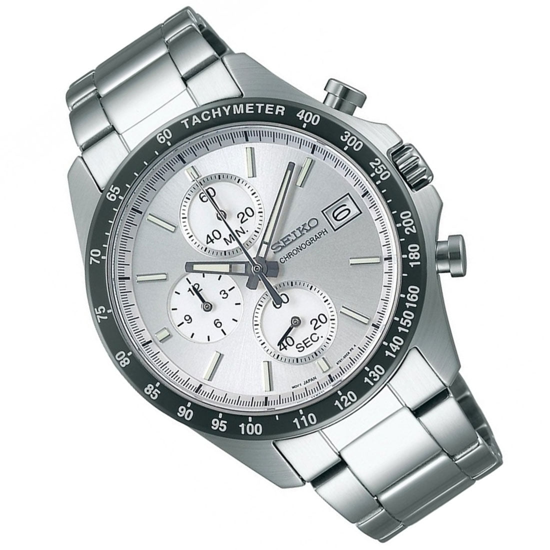 Seiko SBTR007 Spirit JDM Selection Silver Dial Chronograph Quartz Mens Watch - Skywatches