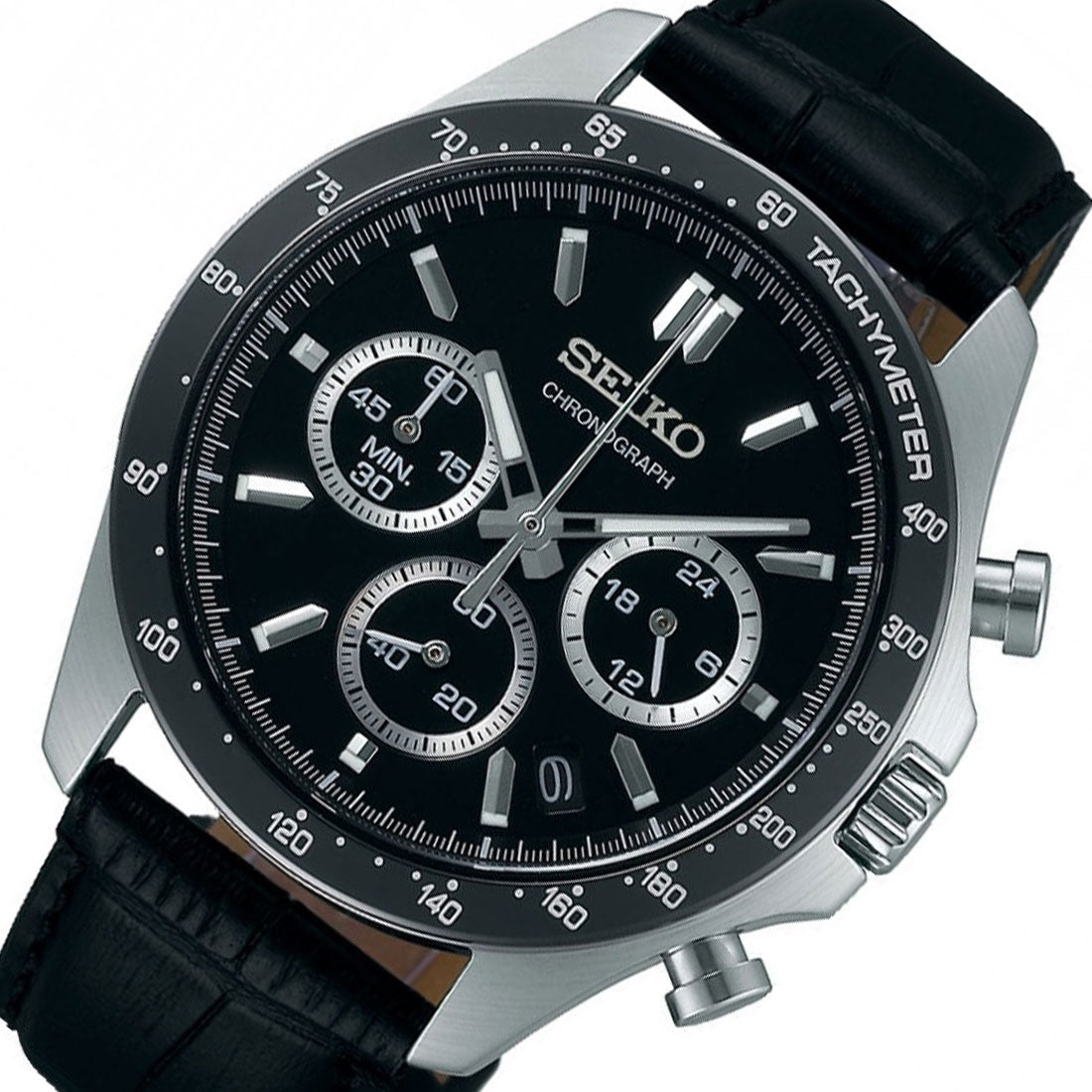 Seiko JDM Spirit Selection SBTR021 Black Dial Chronograph Quartz Gents Watch - Skywatches
