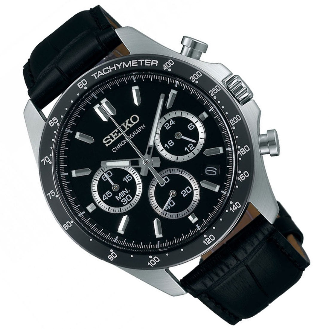 Seiko JDM Spirit Selection SBTR021 Black Dial Chronograph Quartz Gents Watch - Skywatches
