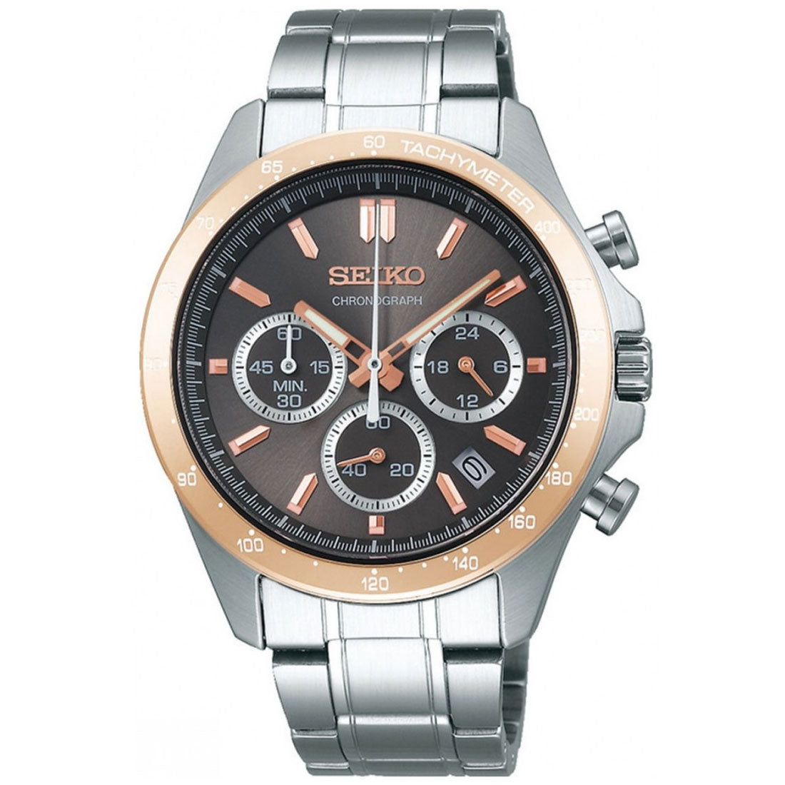 Seiko SBTR026 Spirit JDM Selection Brown Dial Chronograph Quartz Mens Watch - Skywatches