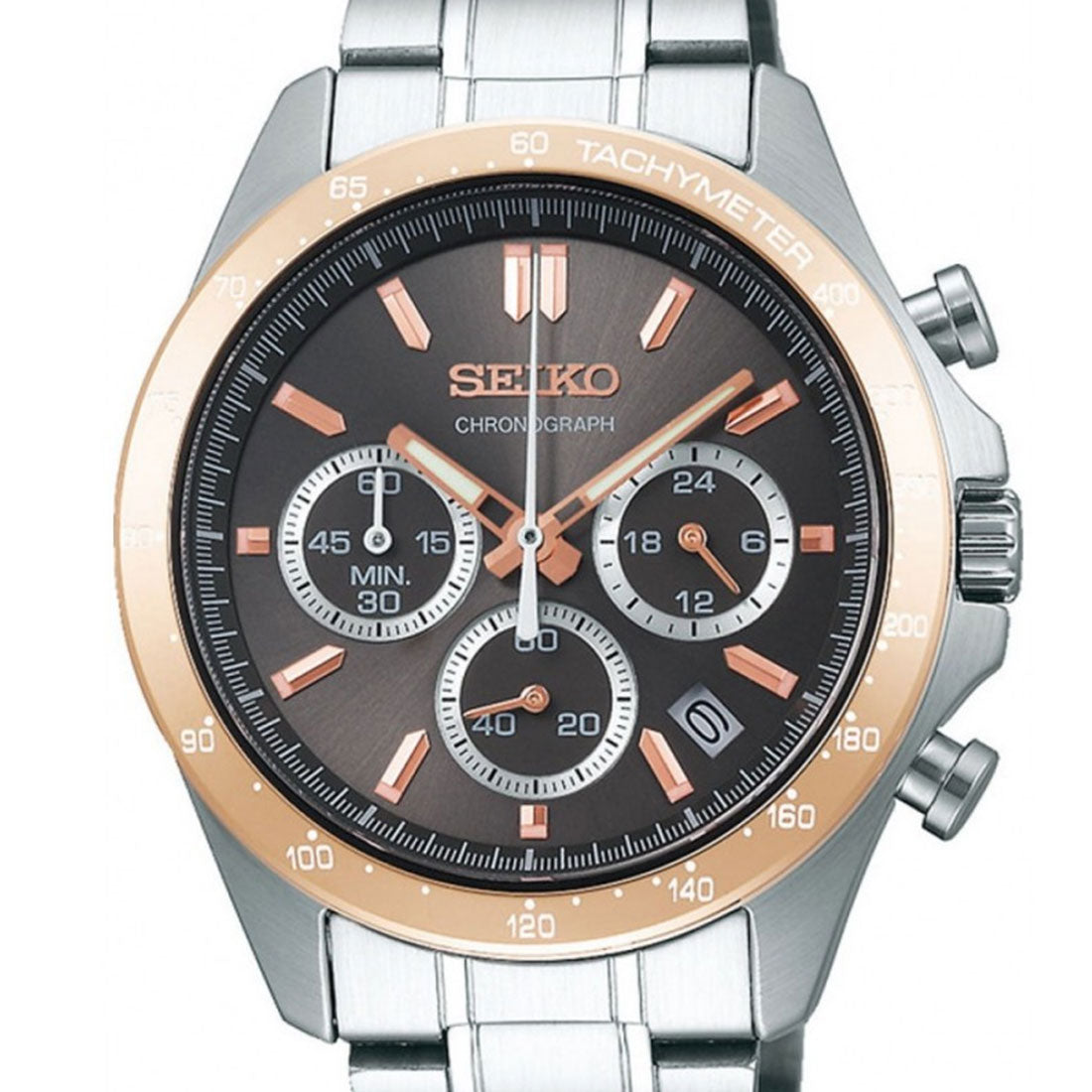 Seiko SBTR026 Spirit JDM Selection Brown Dial Chronograph Quartz Mens Watch - Skywatches
