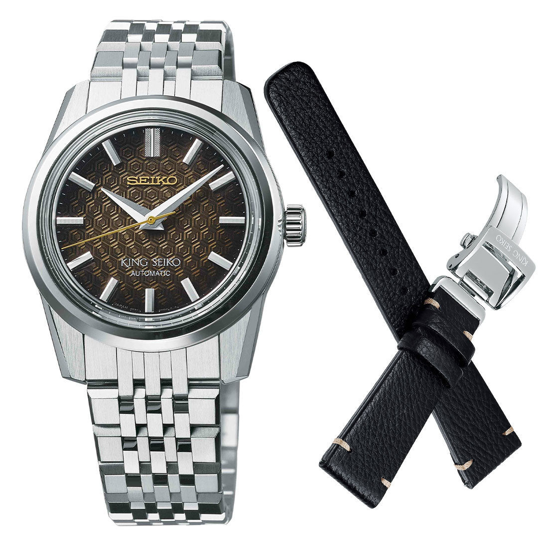 King Seiko Kikkoumon Brown Dial Limited Edition Watch SPB365J1 SPB365J SPB365 - Skywatches