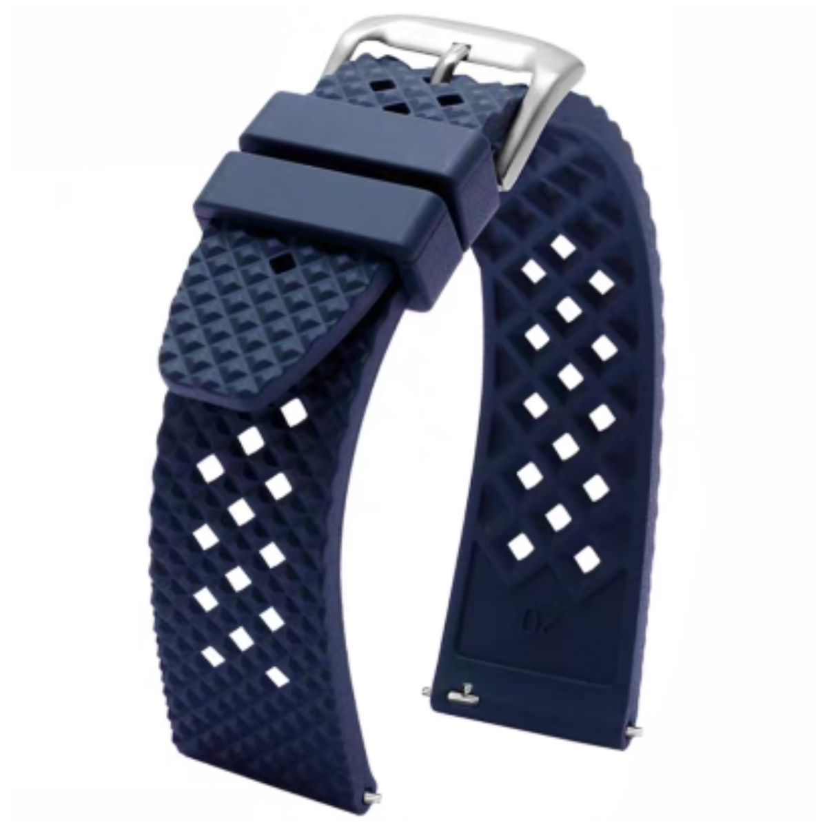 Carlton Perforated Quick-Release Rally Rubber Strap Blue