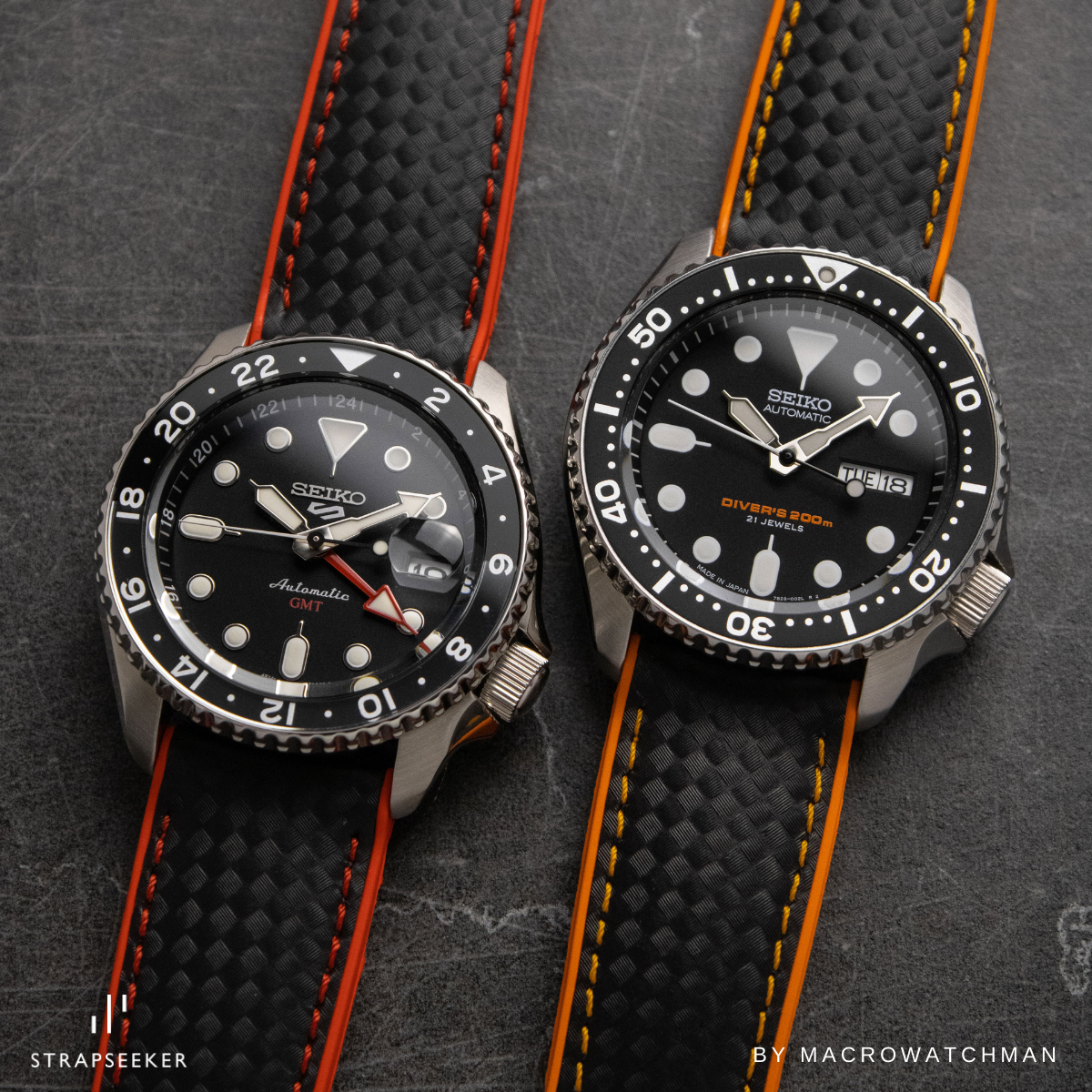 Ezra Leather Rubber Performance Hybrid Strap Red