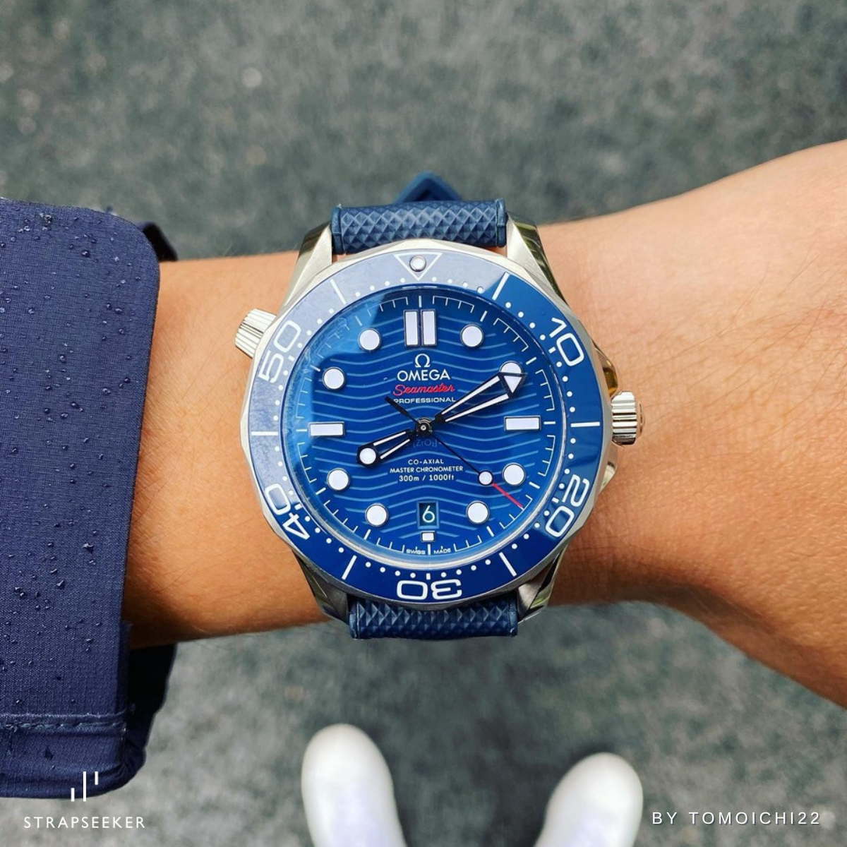 #color_Blue Nylon White Stitch / Blue FKM Rubber