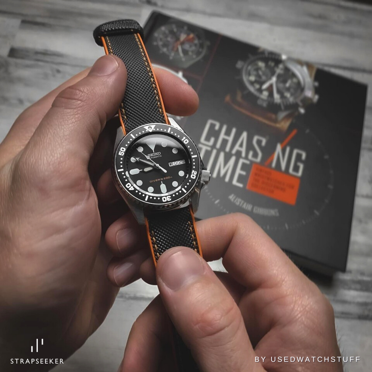 #color_Black Nylon Orange Stitch / Orange FKM Rubber